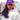 Edgy lifestyle photo of the Hashies purple dad hat worn in a city setting. Bold, vibrant, and perfect for streetwear