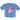Hashies Unicorn Crop Top in Cornflower Blue – lightweight combed cotton, neon DTG backprint of unicorn in retro arcade style, small-batch collectible.