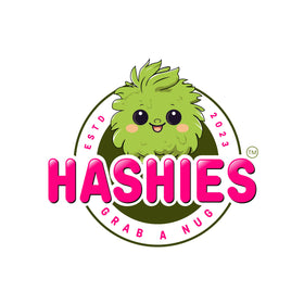 Hashie round logo with hashie animated character