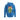 Hashies Retro Flower Power Hoodie – The Flower Bearer in Malibu Blue: UltraSoft 65/35 fleece, structured hood with ecru drawcords, vivid DTG scene of Hashie gifting the flower under a rainbow, hidden tech sleeve, reinforced seams.