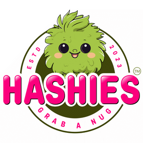 Hashie round logo with hashie animated character